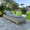 vidaXL - Ligbed - met - kussen - poly - rattan - grijs