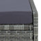 vidaXL - Ligbed - met - kussen - poly - rattan - grijs