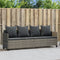 vidaXL - Ligbed - met - kussen poly - rattan - grijs