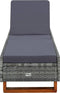 vidaXL - Ligbed - met - kussen - poly - rattan - grijs