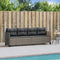 vidaXL - Ligbed - met - kussen poly - rattan - grijs