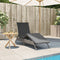 vidaXL - Ligbed - met - kussen - poly - rattan - grijs