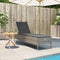 vidaXL - Ligbed - met - kussen - poly - rattan - grijs