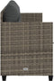 vidaXL - Ligbed - met - kussen poly - rattan - grijs