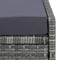 vidaXL - Ligbed - met - kussen - poly - rattan - grijs