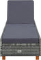 vidaXL - Ligbed - met - kussen - poly - rattan - grijs
