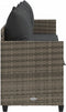 vidaXL - Ligbed - met - kussen poly - rattan - grijs
