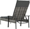 vidaXL - Ligbed - met - kussen - poly - rattan - grijs