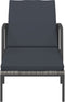vidaXL - Ligbed - met - kussen - poly - rattan - grijs