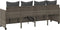 vidaXL - Ligbed - met - kussen poly - rattan - grijs