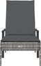 vidaXL - Ligbed - met - kussen - poly - rattan - grijs