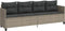 vidaXL - Ligbed - met - kussen poly - rattan - lichtgrijs