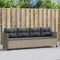 vidaXL - Ligbed - met - kussen poly - rattan - lichtgrijs