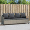 vidaXL - Ligbed - met - kussen poly - rattan - lichtgrijs