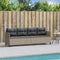 vidaXL - Ligbed - met - kussen poly - rattan - lichtgrijs
