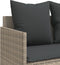 vidaXL - Ligbed - met - kussen poly - rattan - lichtgrijs