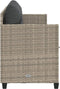 vidaXL - Ligbed - met - kussen poly - rattan - lichtgrijs
