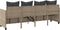 vidaXL - Ligbed - met - kussen poly - rattan - lichtgrijs