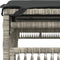 vidaXL - Ligbed - met - kussen - poly - rattan - lichtgrijs