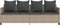 vidaXL - Ligbed - met - kussen poly - rattan - lichtgrijs