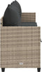 vidaXL - Ligbed - met - kussen poly - rattan - lichtgrijs