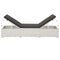 vidaXL - Ligbed - met - kussen - poly - rattan - wit