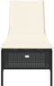 vidaXL - Ligbed - met - kussen - poly - rattan - zwart