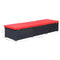 vidaXL - Ligbed - met - kussen - poly - rattan - zwart