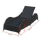 vidaXL - Ligbed - met - kussen - poly - rattan - zwart