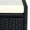 vidaXL - Ligbed - met - kussen - poly - rattan - zwart