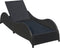 vidaXL - Ligbed - met - kussen - poly - rattan - zwart