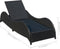 vidaXL - Ligbed - met - kussen - poly - rattan - zwart