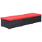 vidaXL - Ligbed - met - kussen - poly - rattan - zwart