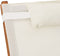 vidaXL - Ligbed - met - kussen - textileen - en - massief - populierenhout - wit