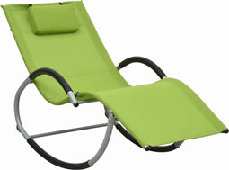 vidaXL - Ligbed - met - kussen - textileen - groen