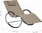 vidaXL - Ligbed - met - kussen - textileen - taupe