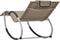 vidaXL - Ligbed - met - kussen - textileen - taupe