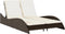 vidaXL - Ligbed - met - kussens - 114x205x73 - cm - poly - rattan - bruin