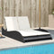 vidaXL - Ligbed - met - kussens - 114x205x73 - cm - poly - rattan - zwart