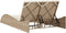 vidaXL - Ligbed - met - kussens - 114x205x73 - cm - poly - rattan - beige