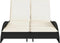 vidaXL - Ligbed - met - kussens - 114x205x73 - cm - poly - rattan - zwart