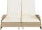 vidaXL - Ligbed - met - kussens - 114x205x73 - cm - poly - rattan - beige