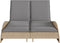 vidaXL - Ligbed - met - kussens - 114x205x73 - cm - poly - rattan - beige