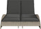 vidaXL - Ligbed - met - kussens - 114x205x73 - cm - poly - rattan - lichtgrijs