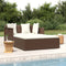 vidaXL - Ligbed - met - kussens - 182x118x63 - cm - poly - rattan - bruin