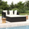 vidaXL - Ligbed - met - kussens - 182x118x63 - cm - poly - rattan - zwart