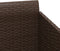 vidaXL - Ligbed - met - kussens - 182x118x63 - cm - poly - rattan - bruin
