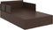 vidaXL - Ligbed - met - kussens - 182x118x63 - cm - poly - rattan - bruin