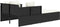 vidaXL - Ligbed - met - kussens - 182x118x63 - cm - poly - rattan - zwart