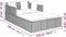 vidaXL - Ligbed - met - kussens - 182x118x63 - cm - poly - rattan - bruin